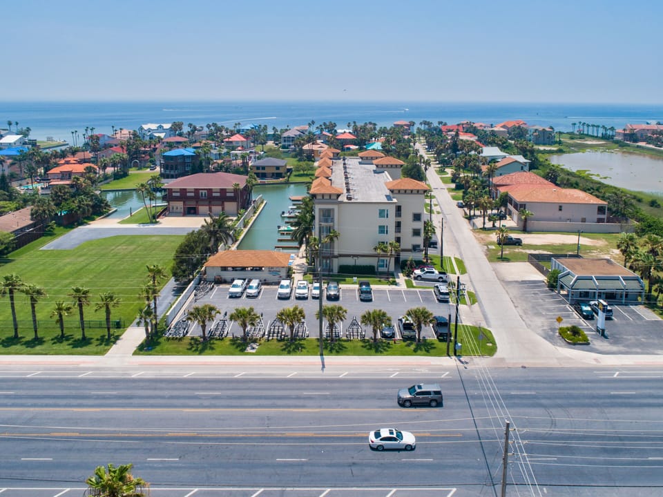 Aerial view of the property