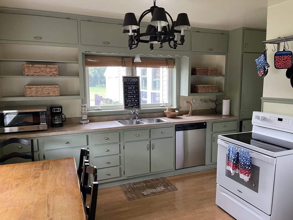 This is the downstairs kitchen. There is another one upstairs too. 