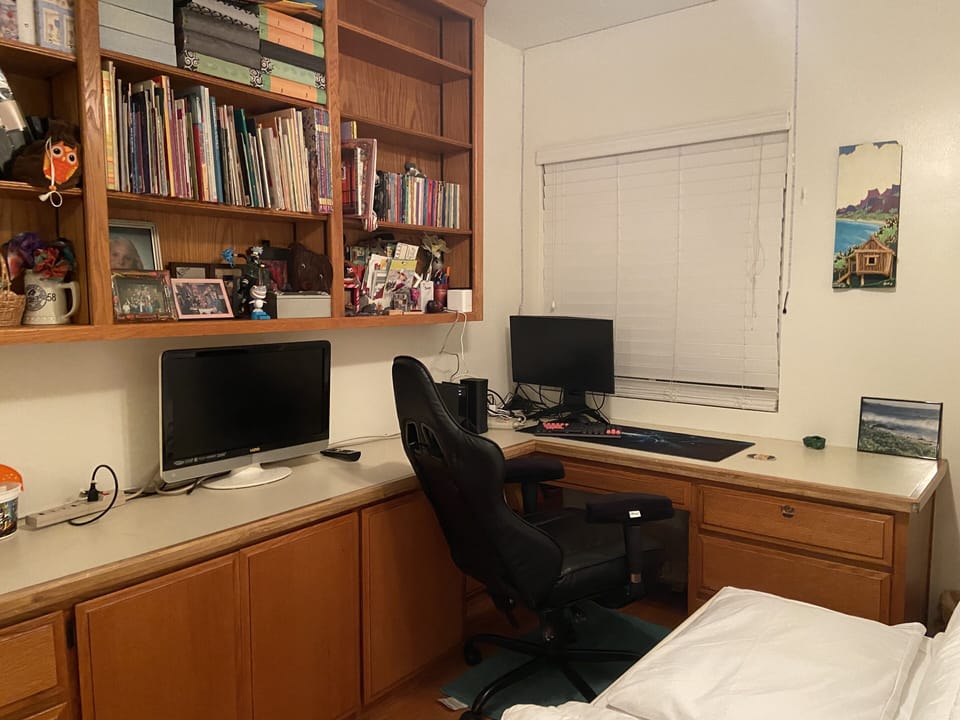 Work area in bedroom 3