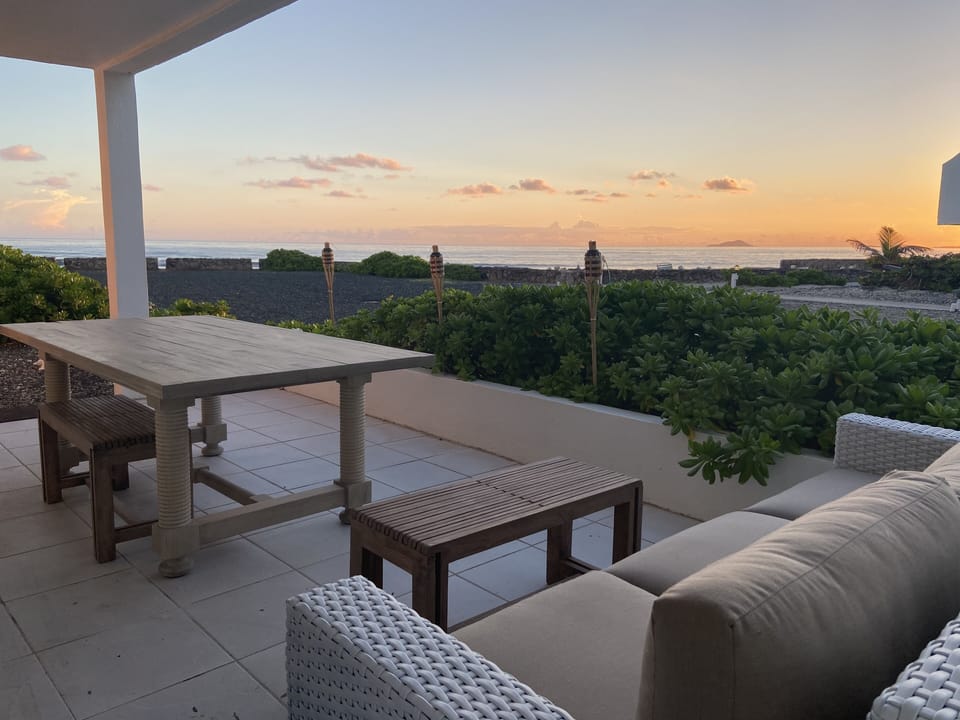 Veranda overlooking the Caribbean & Buck Island.