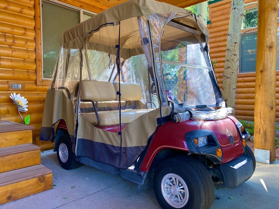 Electric Golf Cart with cover only available in Summer
