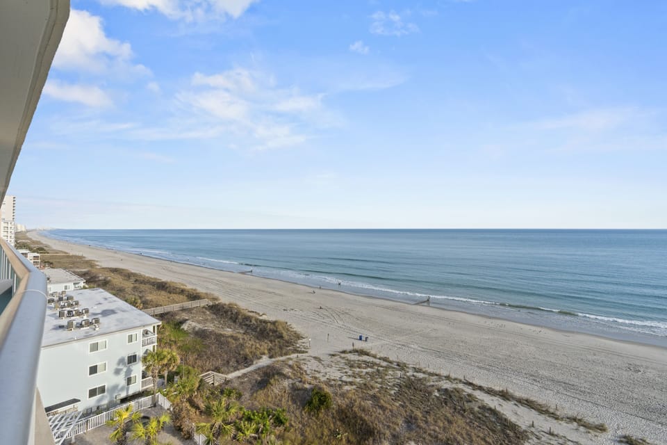 Enjoy endless ocean views from the private balcony.
