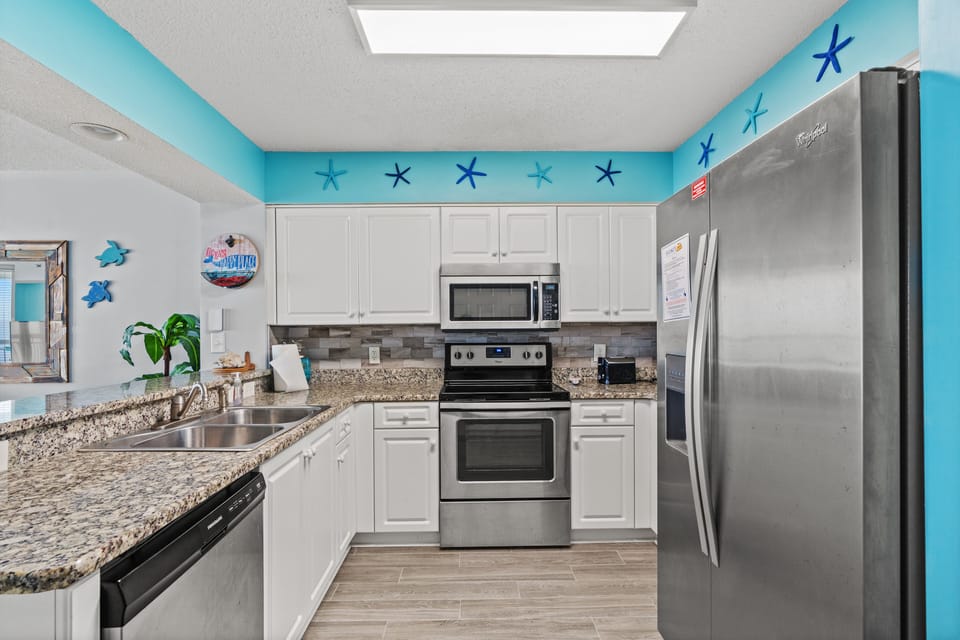 The updated kitchen is perfect for the chef in the family.