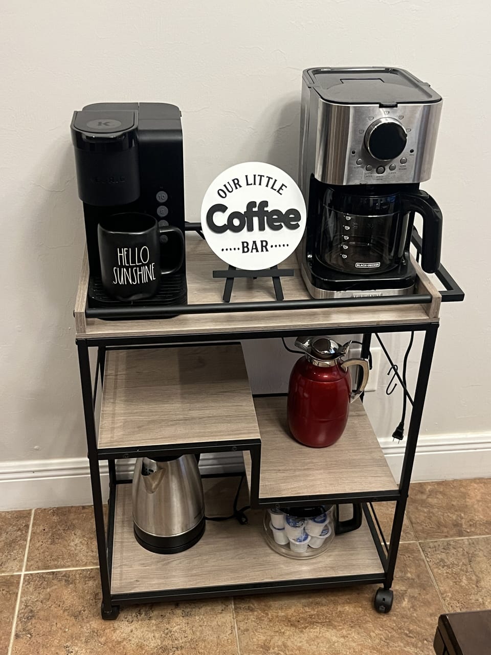 Well equipped for your coffee/tea needs