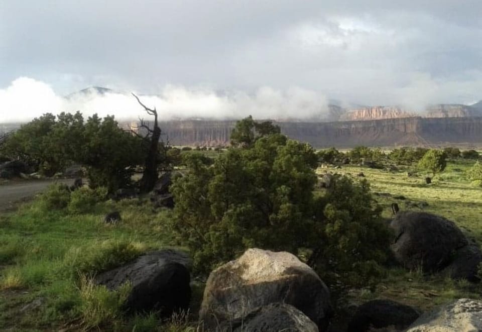 Storm coming in on north side view 