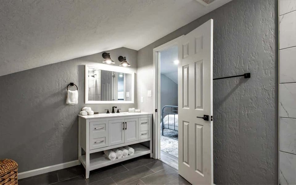 Upstairs bunk room bathroom