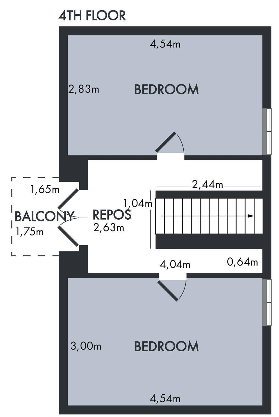 Apartment, 3 Bedrooms, Terrace, City View | Floor plan