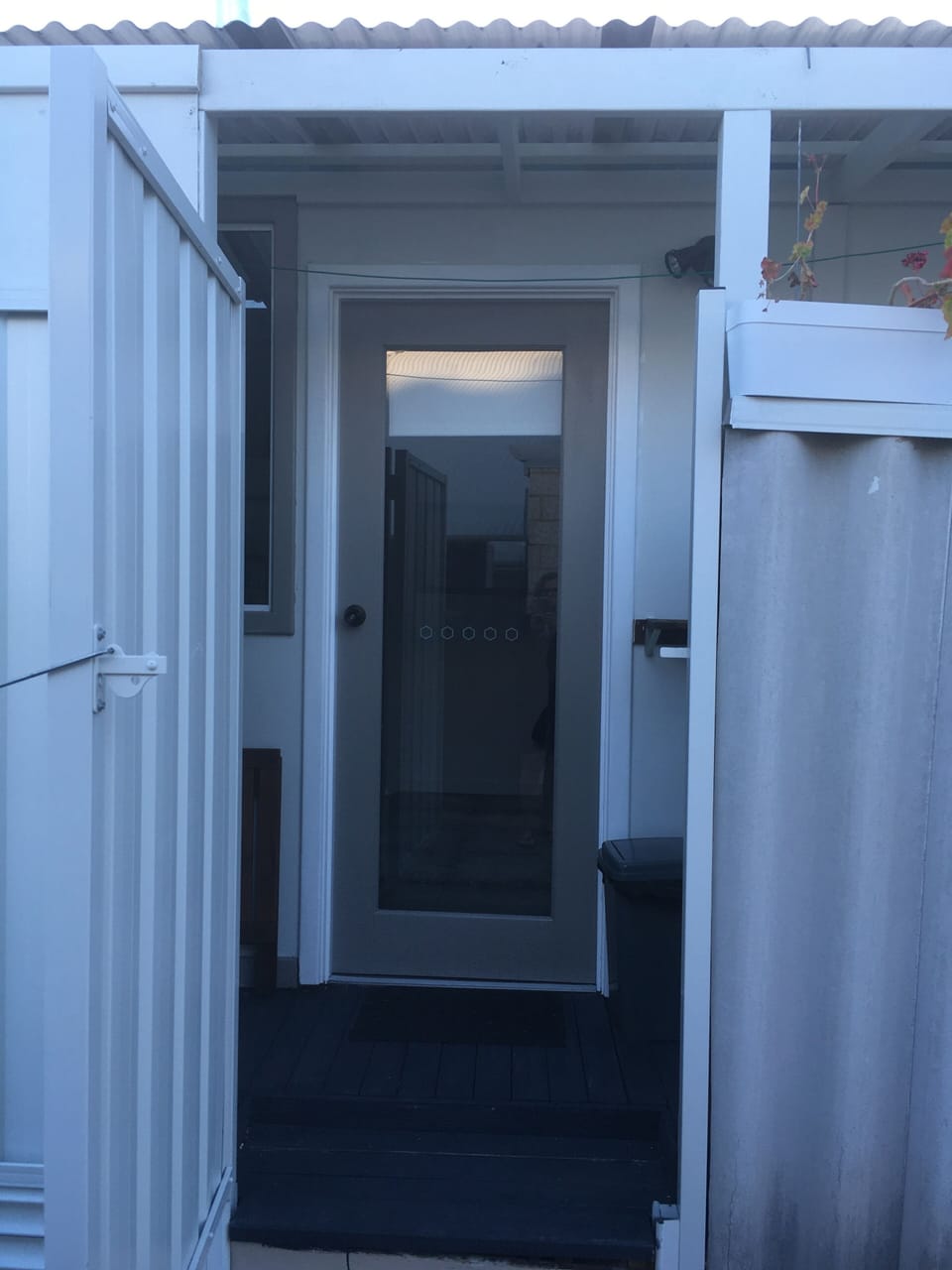 Gate entry , to front door tiny house