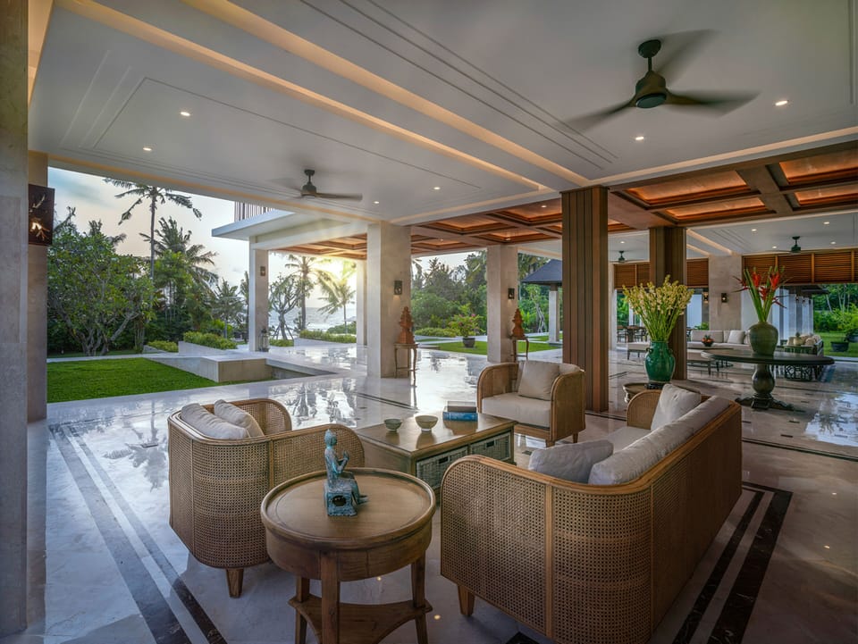 Villa Kailasha | Living area | 42-inch TV with satellite channels, DVD player, iPod dock
