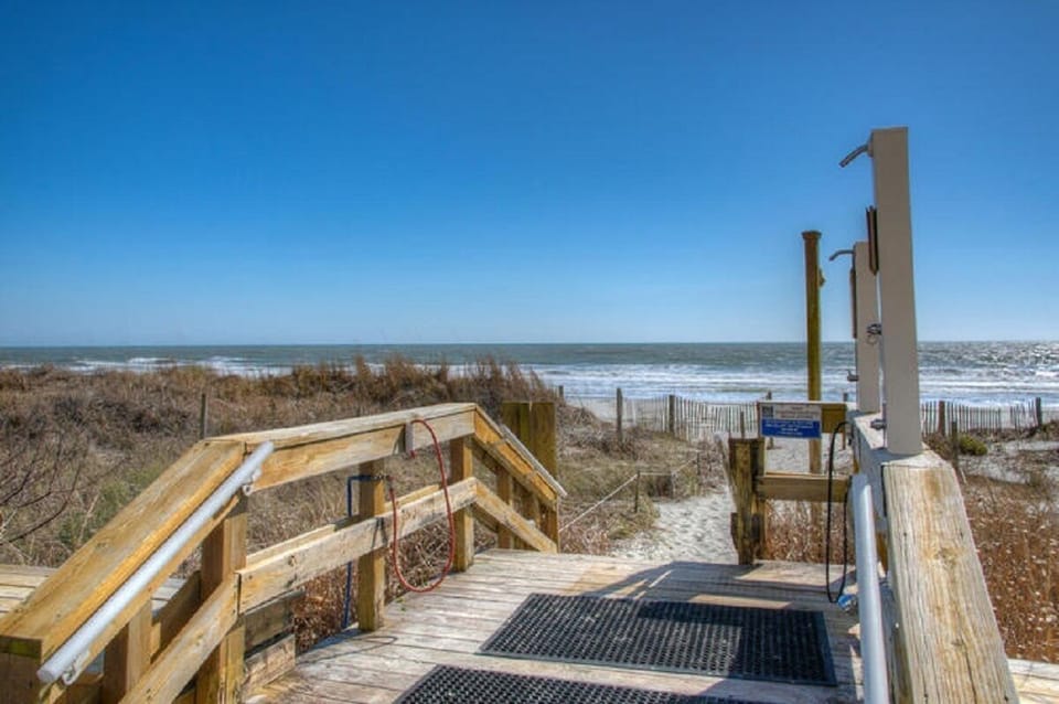 Use the outdoor shower to rinse away the sand!