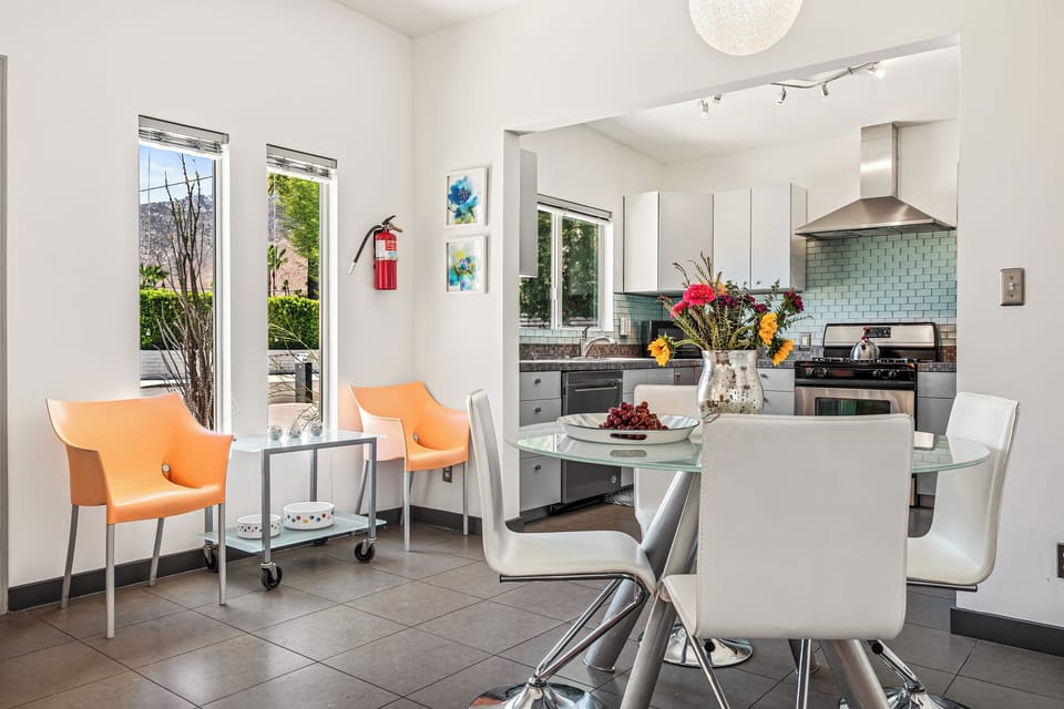 Dining area facing kitchen