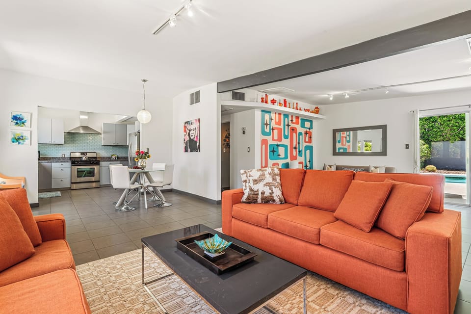 great room facing backyard