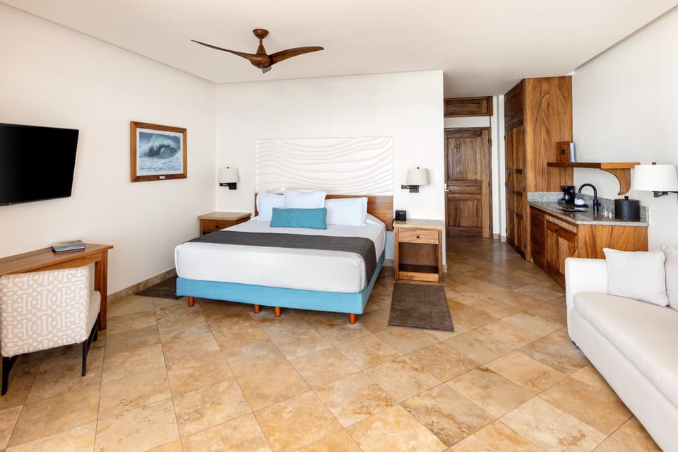 Design Room, 1 King Bed with Sofa bed, Oceanfront | In-room safe, iron/ironing board, free WiFi, bed sheets