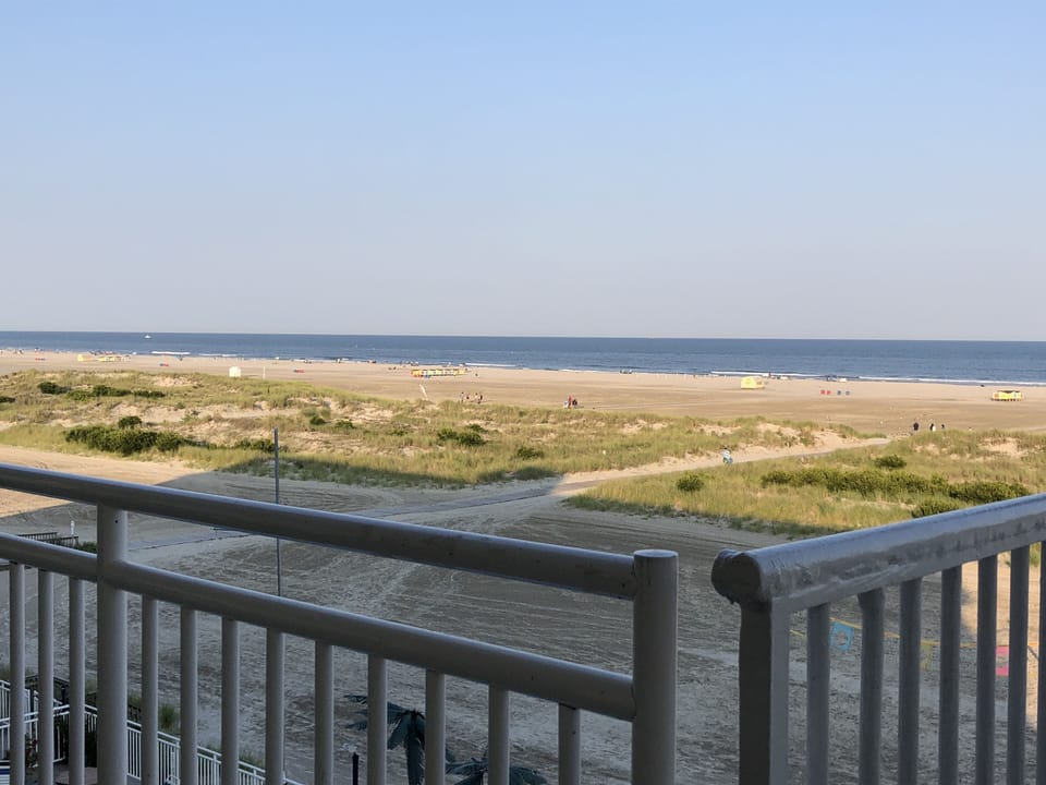 view from the fourth-floor balcony