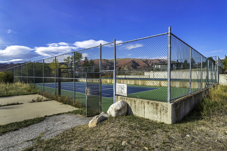 Basketball and tennis court