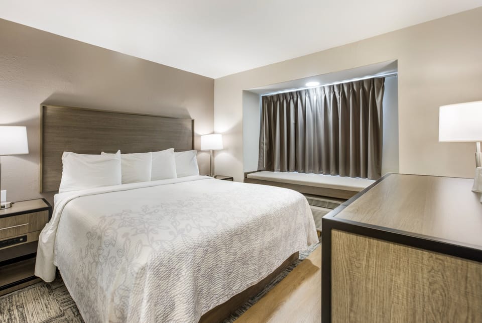 Deluxe Room, 1 King Bed (Smoke Free) | Hypo-allergenic bedding, in-room safe, desk, laptop workspace
