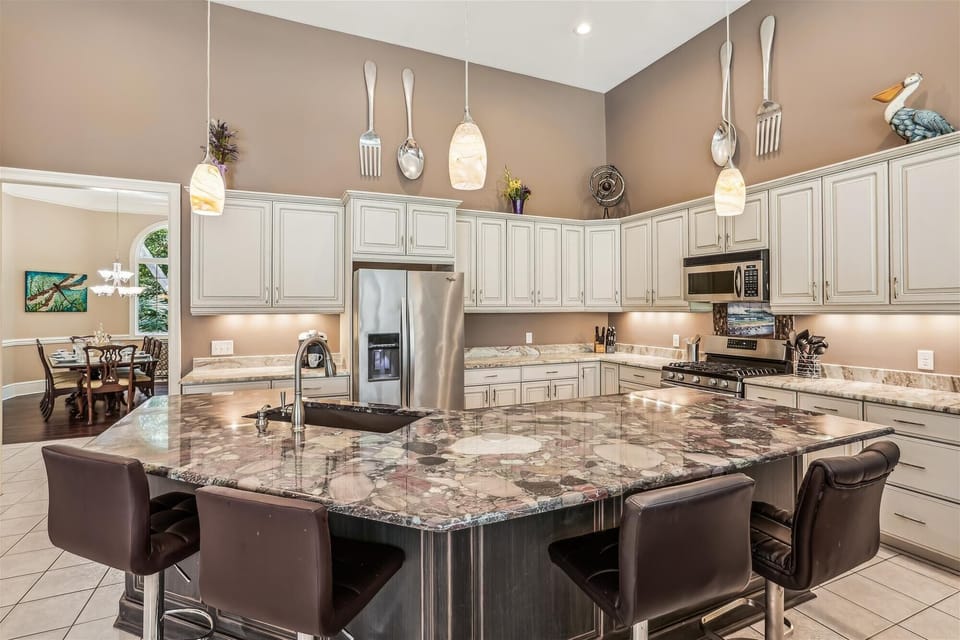 Kitchen with Large Island at 26 Sea Lane