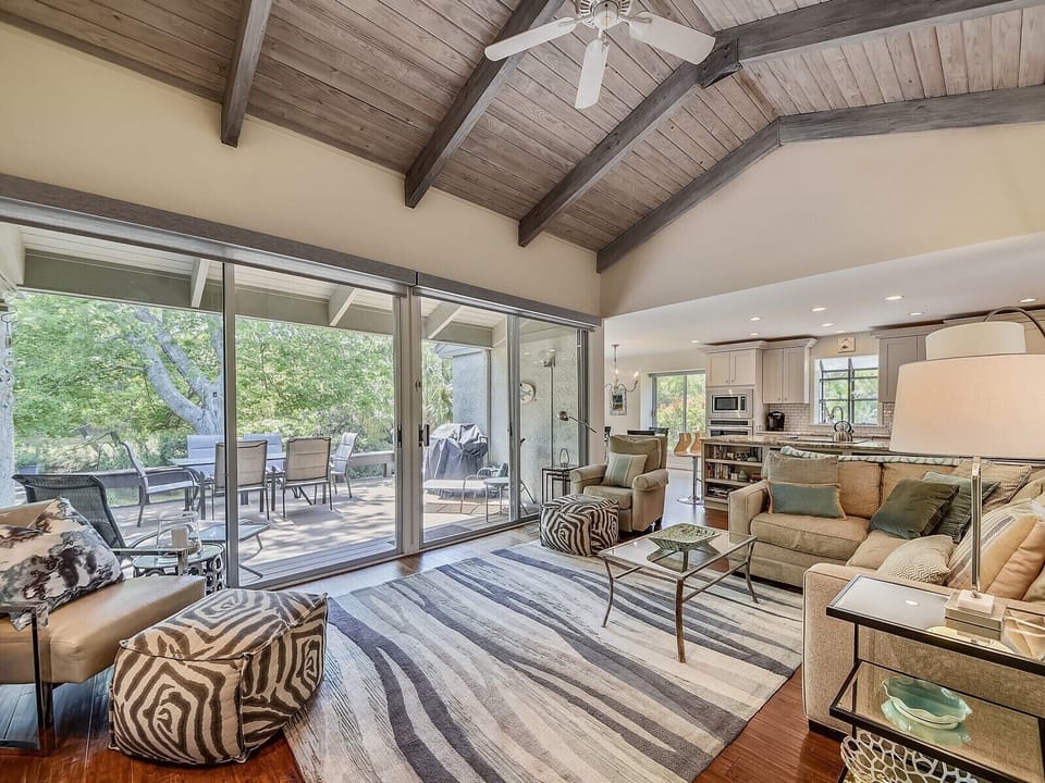 Living Room with Lagoon Views at 1581 Lagoon Villa