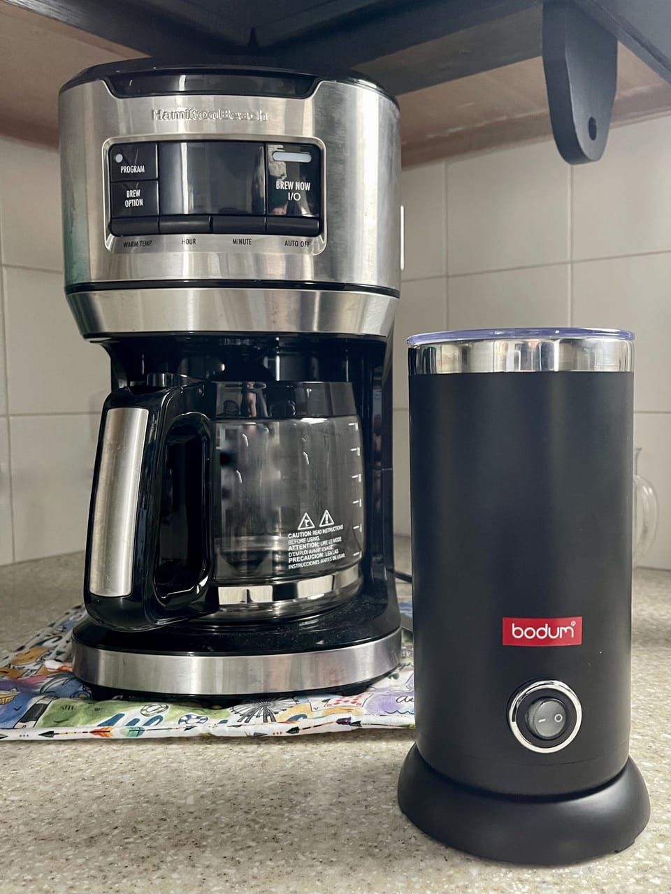Coffee and milk frother 