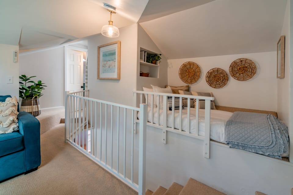 Loft attic with Twin bed cubby space