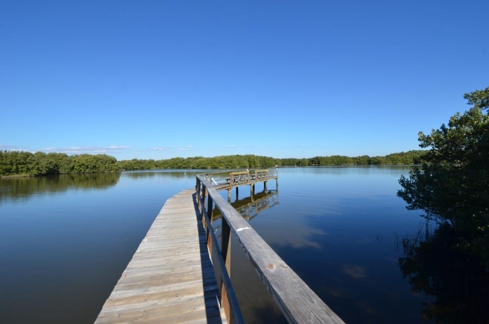 Sitting area on dock