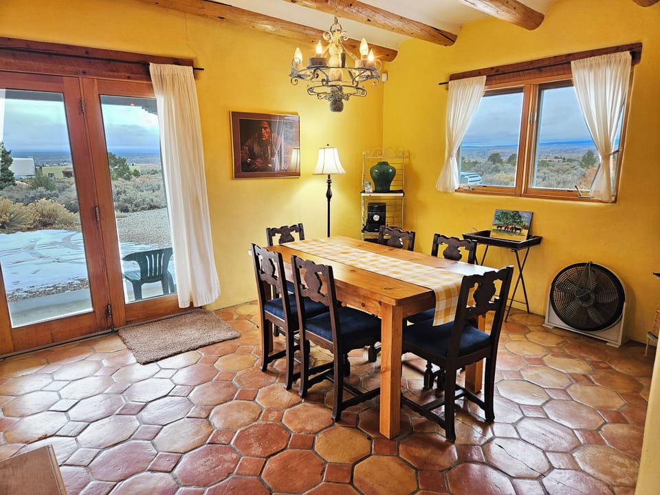 Dining room with exit to side patio