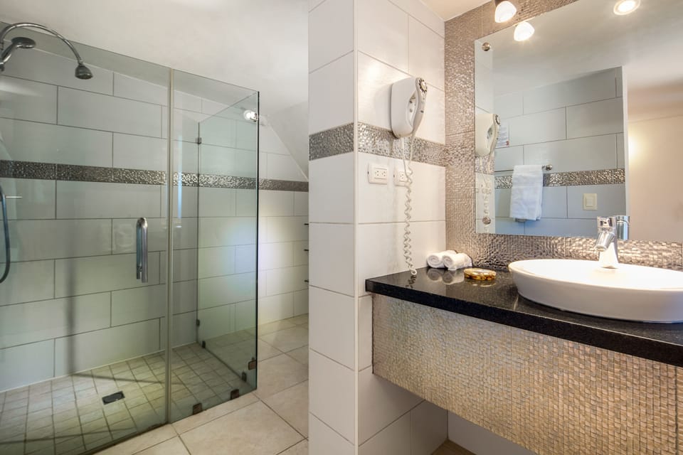 Comfort Room | Bathroom | Shower, hair dryer, towels