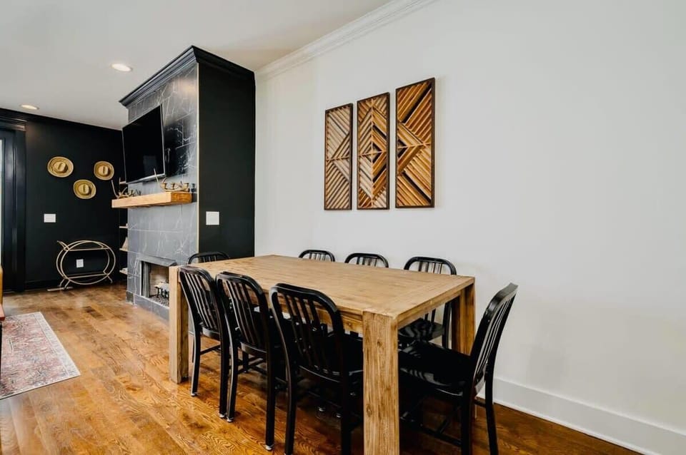 Dining Table with Seating for 8 (4 more seats at the island)