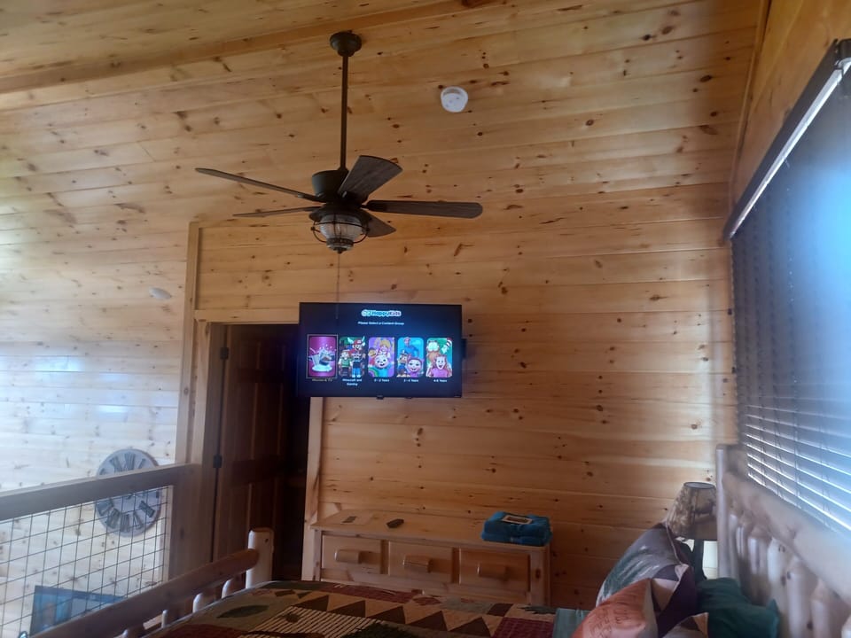 loft bedroom includes 43" smart tv