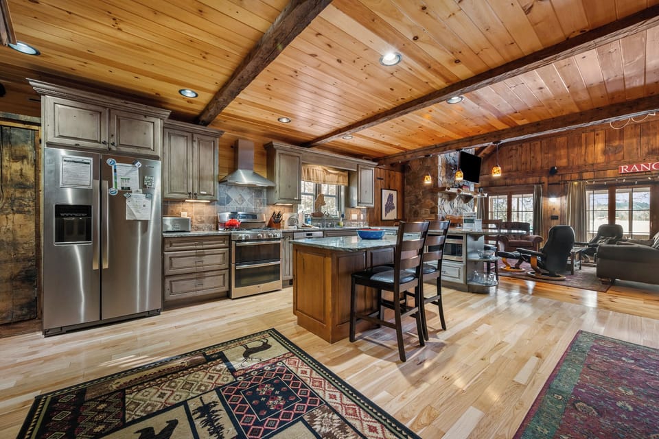 View of kitchen and living area
