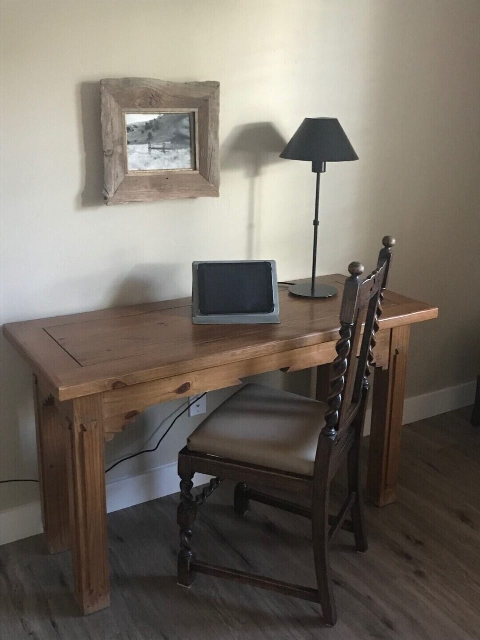 Work remotely with Ethernet connection. Strong WiFi throughout house 