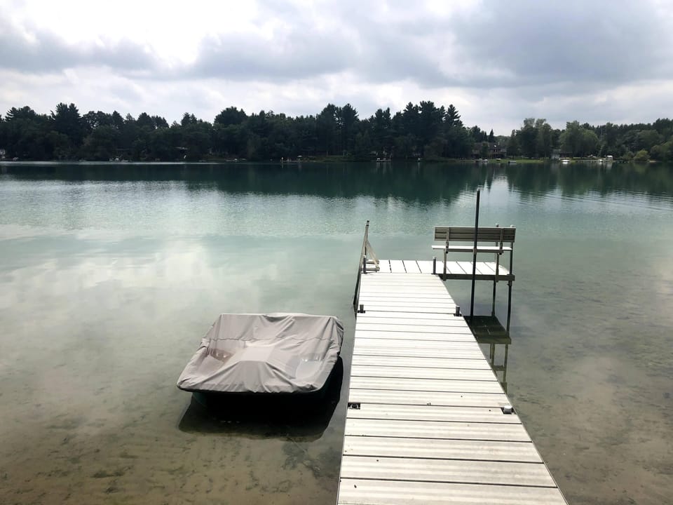 Dock and paddle boat
