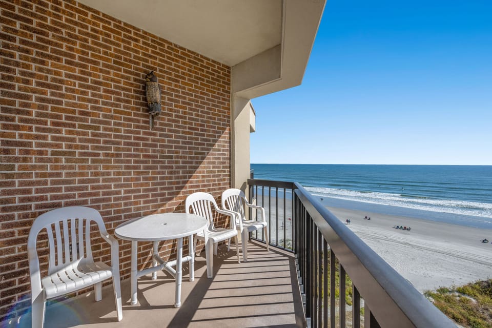 Grab a cup of joe and watch the waves coming in.