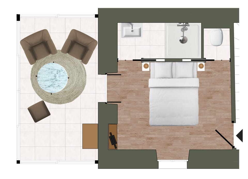Traditional Suite, Private Bathroom, Park View | Floor plan