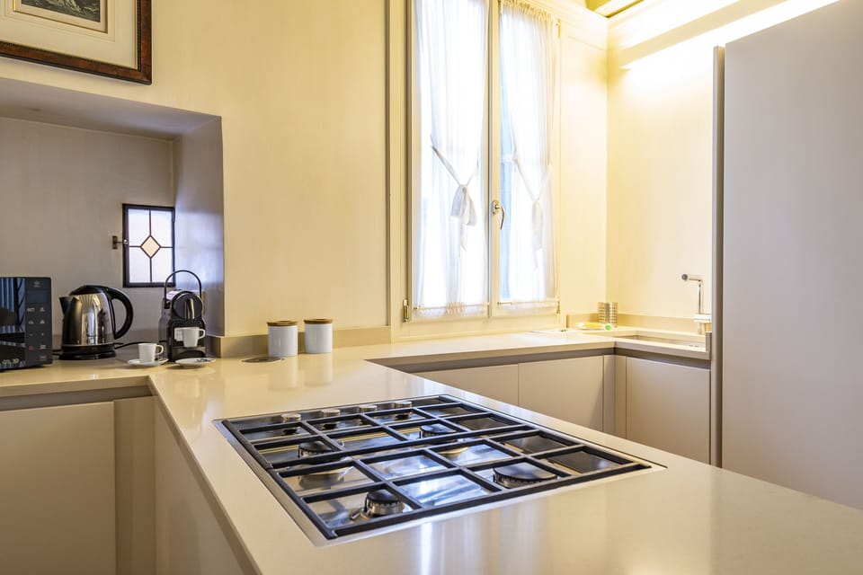 Deluxe Apartment | Private kitchenette | Fridge, microwave, oven, stovetop