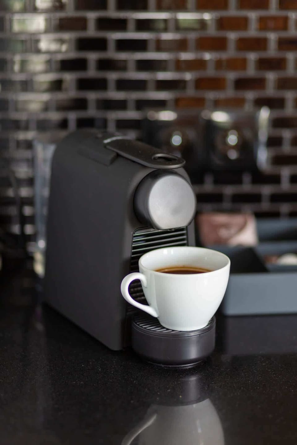 Coffee machine in the kitchenette.