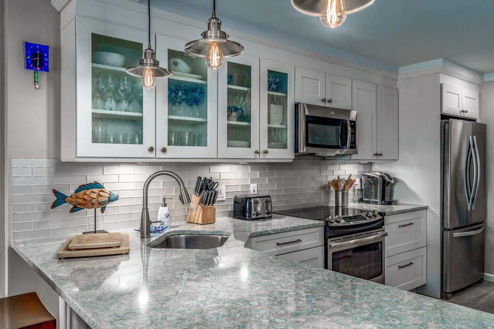 The spacious, well-appointed kitchen.