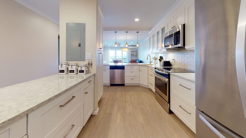 The spacious, well-appointed kitchen.