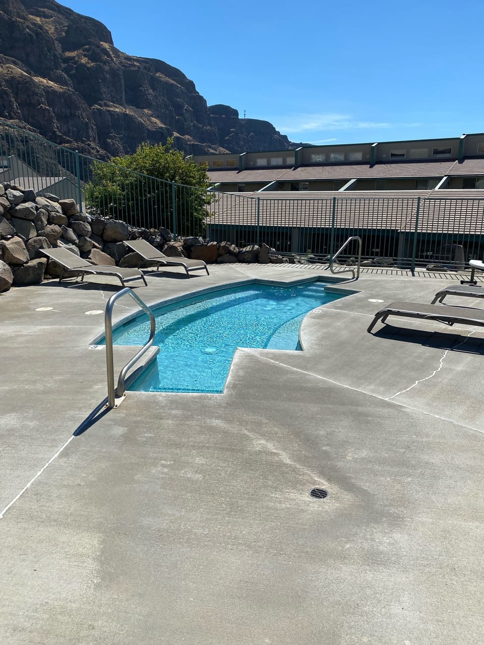 One of the two hot tubs