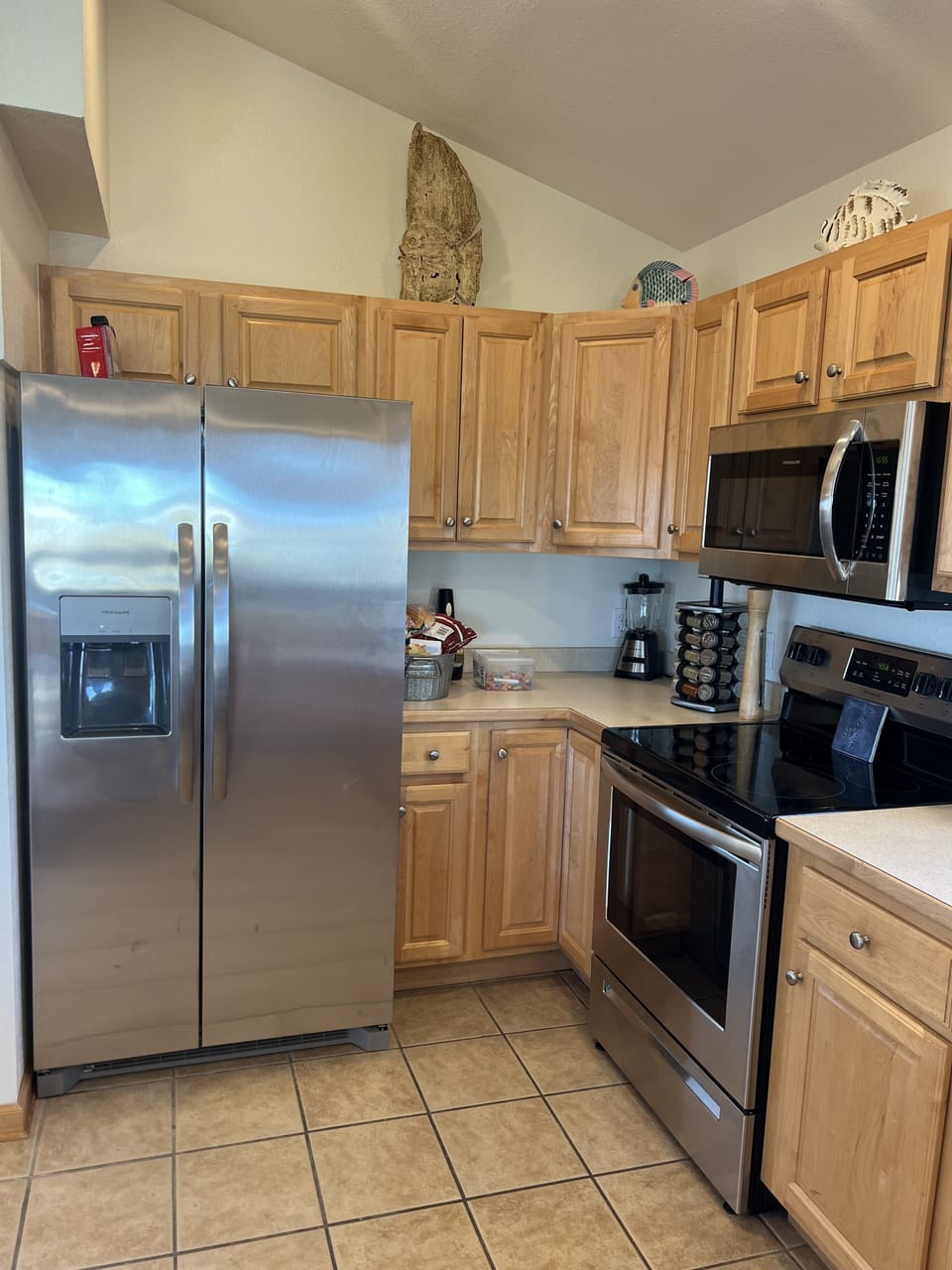 Kitchen-Enough equipment to prepare any size meal.All appliances purchased 2023