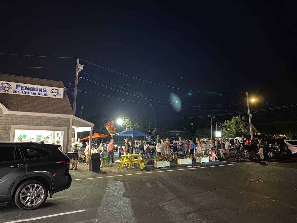 Famous Penguin ice cream parlor in West Yarmouth 