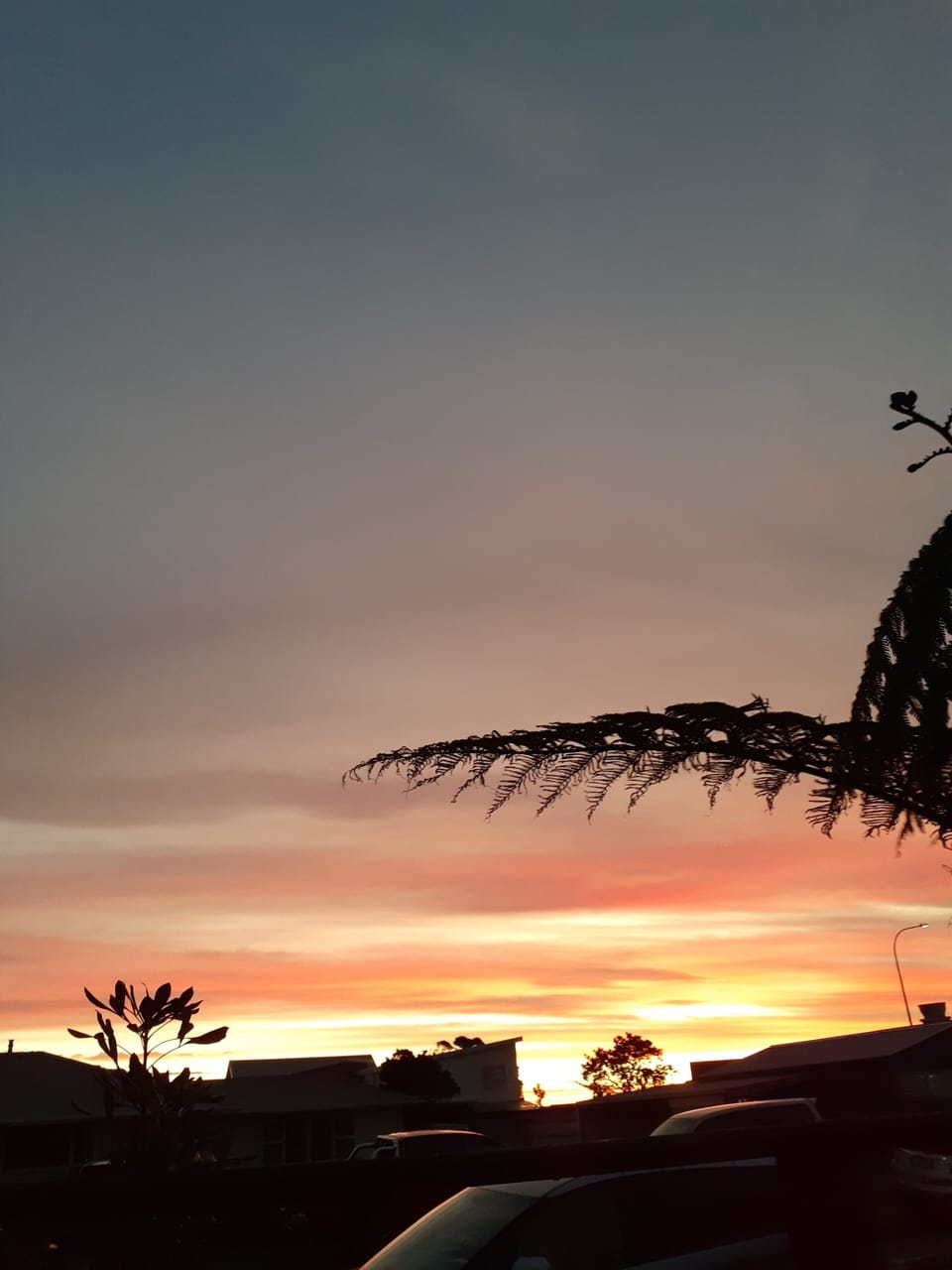 summer sunset from our new garden room