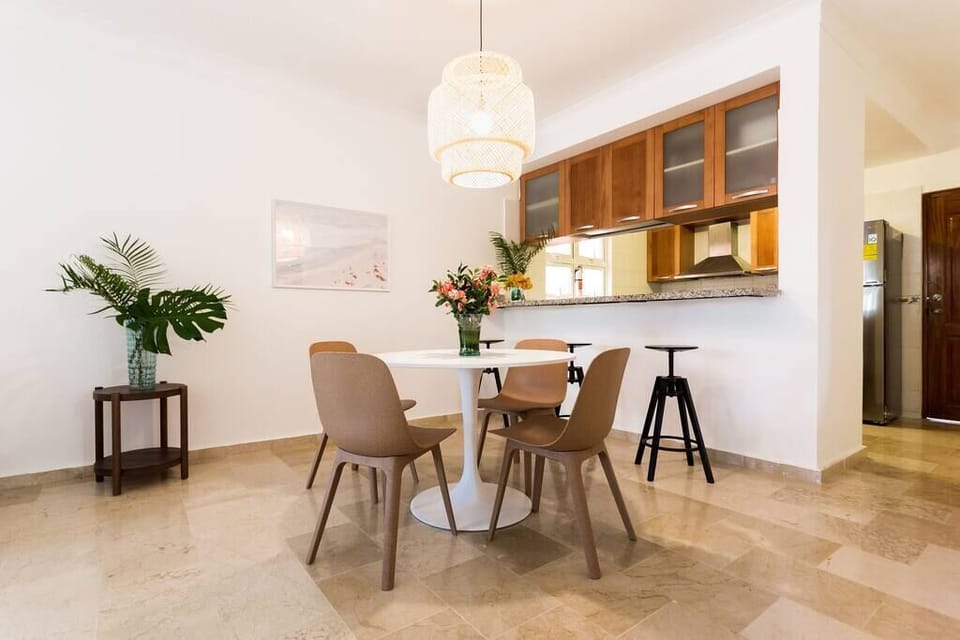 Dining Area with pass through and stools