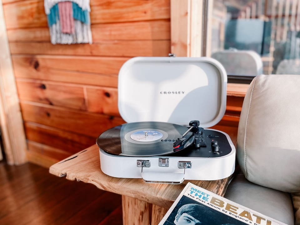 Play the vinyl or connect via bluetooth for your personal playlist
