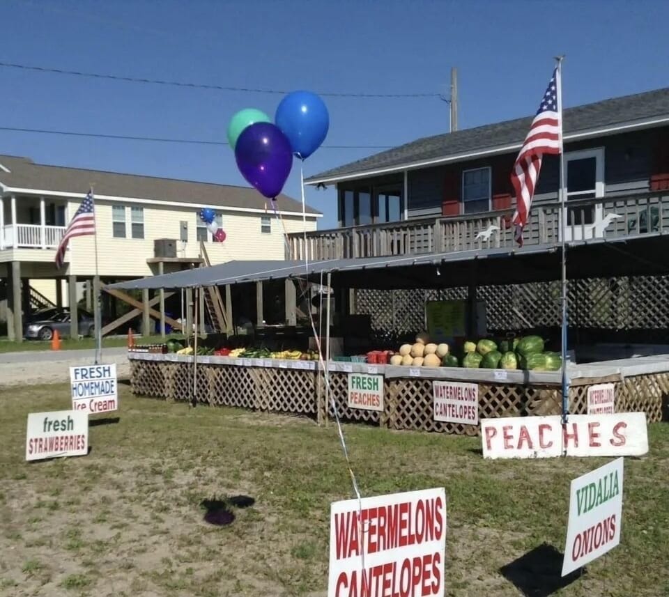 Andrews’ Produce is walking distance from our house. Right around the corner.