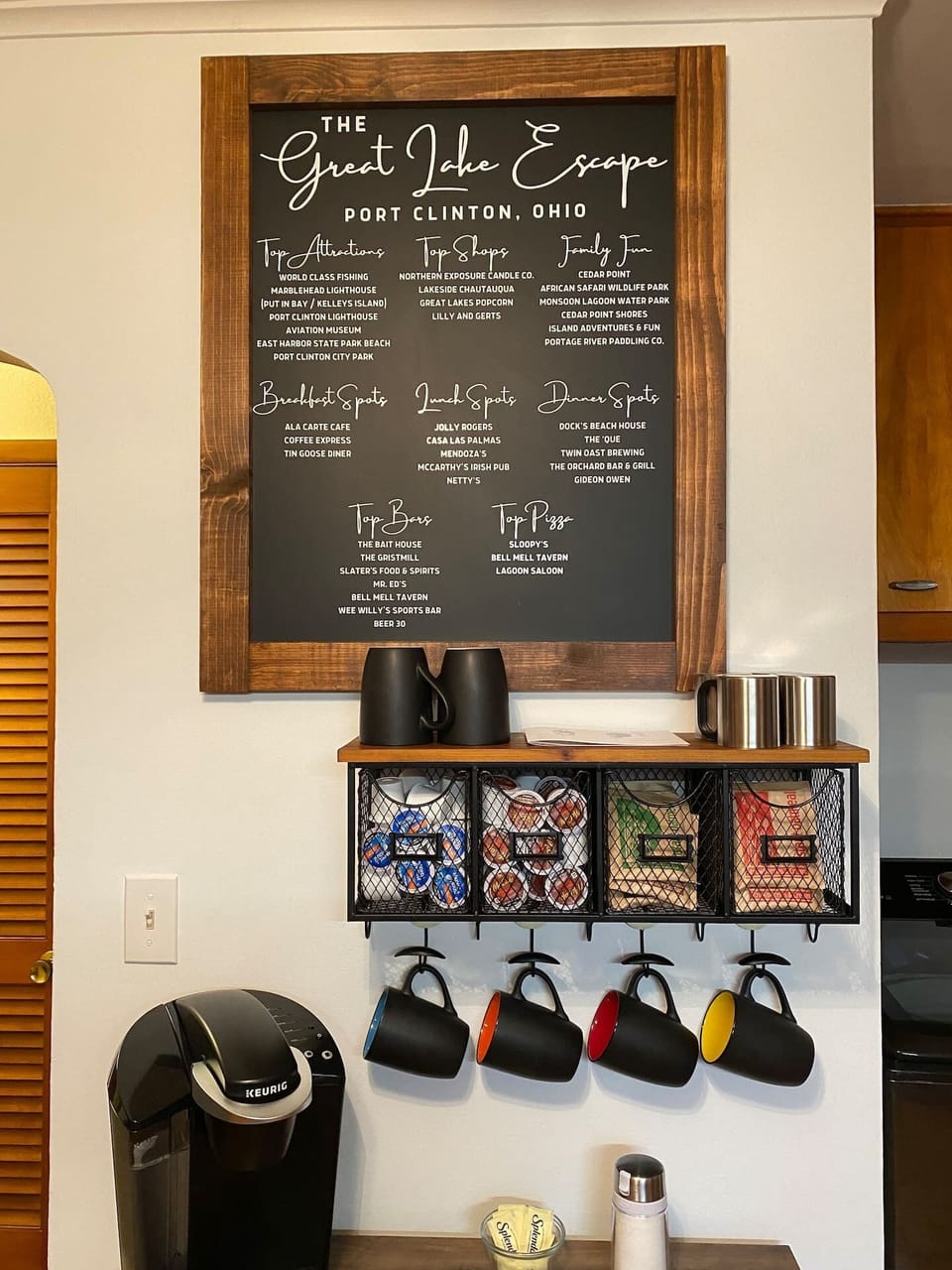 Complimentary Keurig K Cup Coffee and Creamers!  