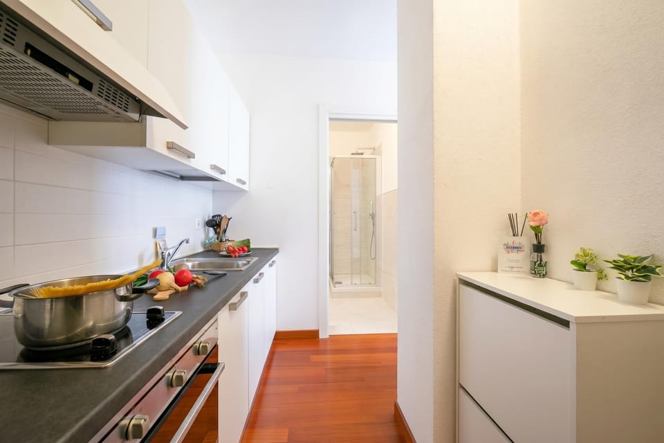 Standard Studio, Balcony (Moonlight - 150m from the lake) | Private kitchen | Stovetop, dining tables