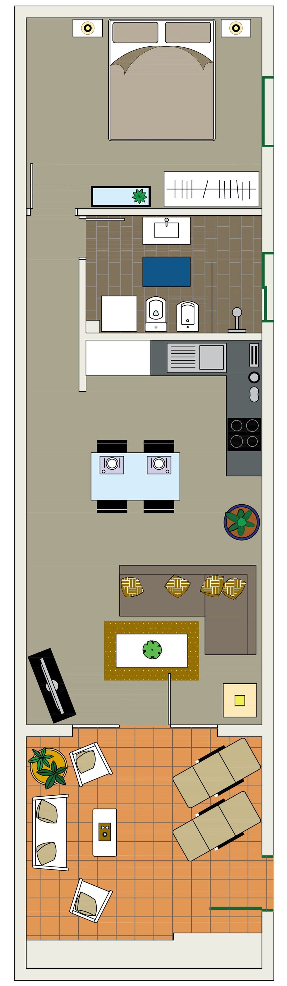 The Luxury One floor plan, first floor