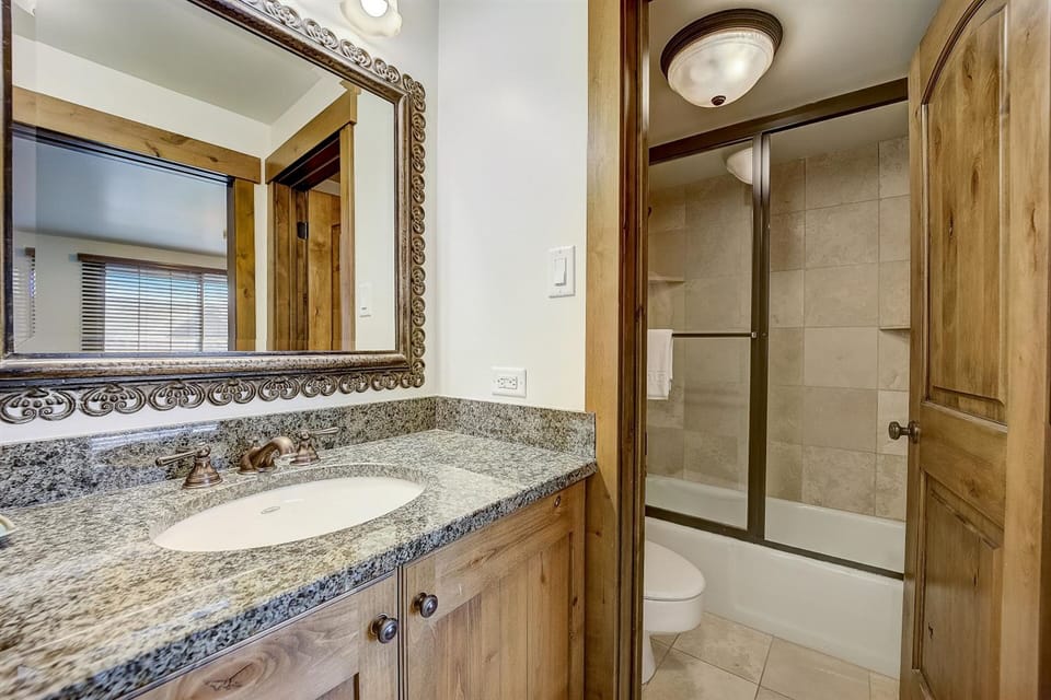 Power area with separate bath or shower area.