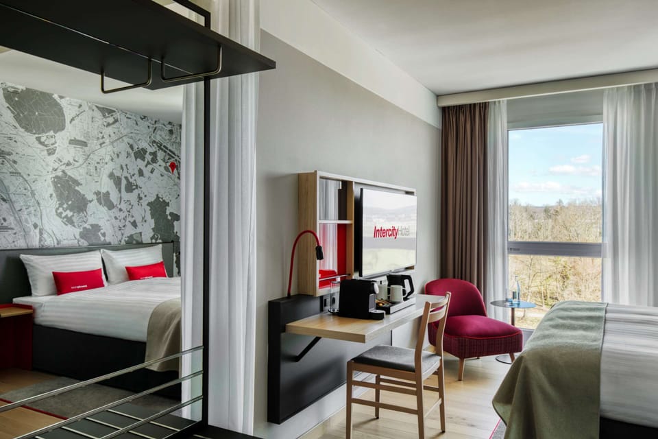 Superior Double Room (Airport View) | Minibar, desk, laptop workspace, soundproofing